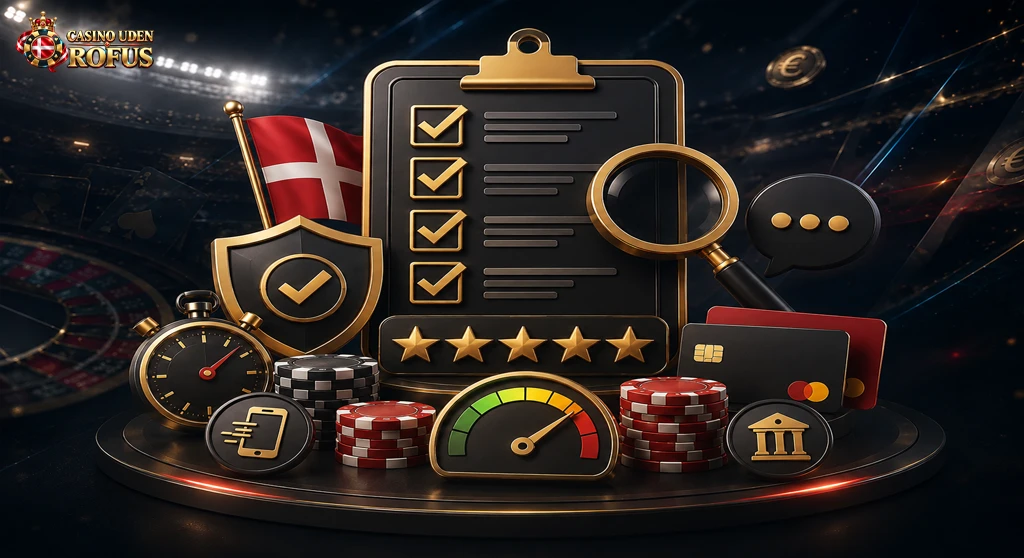 Vurderingsproces med checkliste, lup, rating, udbetalingstest og klare kriterier